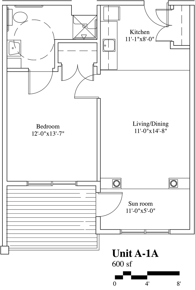 The Birches Premium – One Bedroom 600 sf