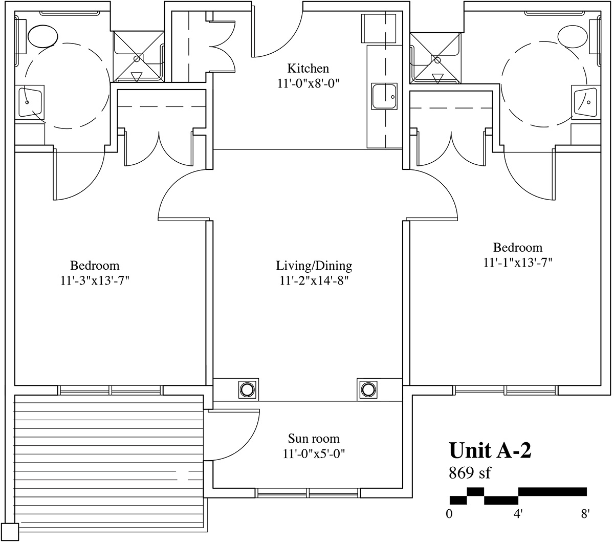 The Birches Premium – Two Bedroom 869 sf