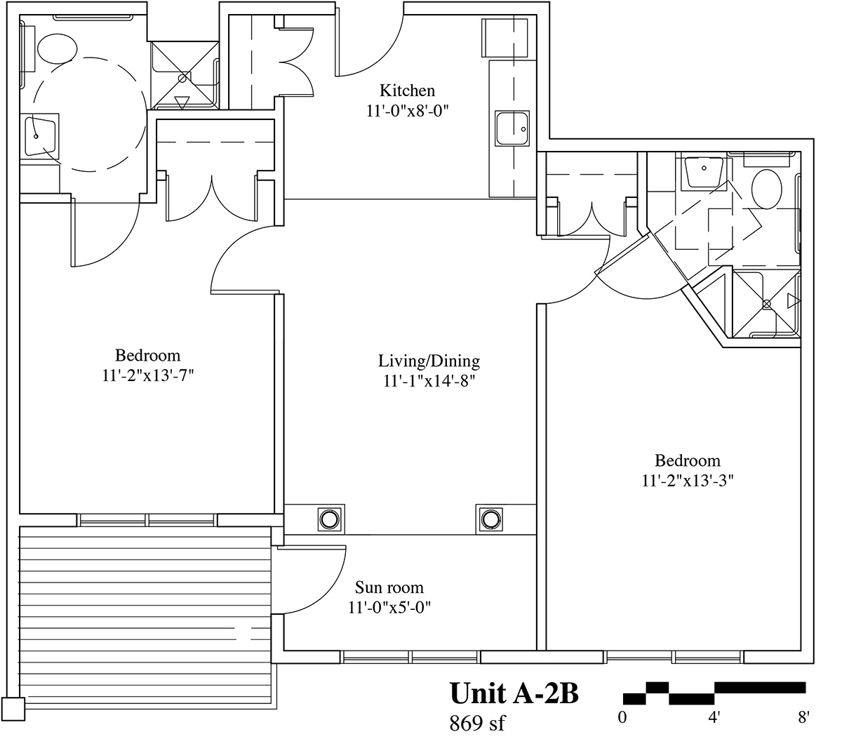 The Birches Premium – Two Bedroom 869 sf (2)