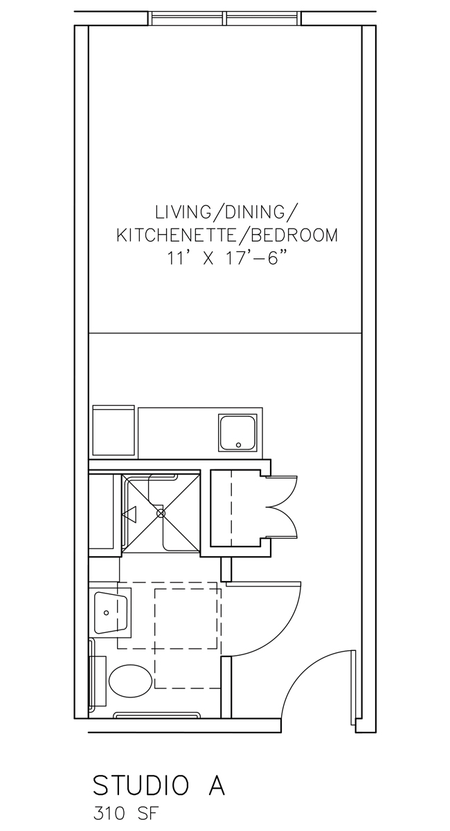 Studio A - 310 sf