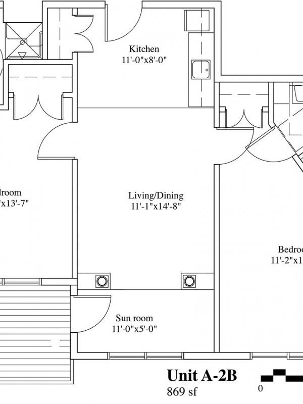 The Birches Premium – Two Bedroom 869 sf (2)